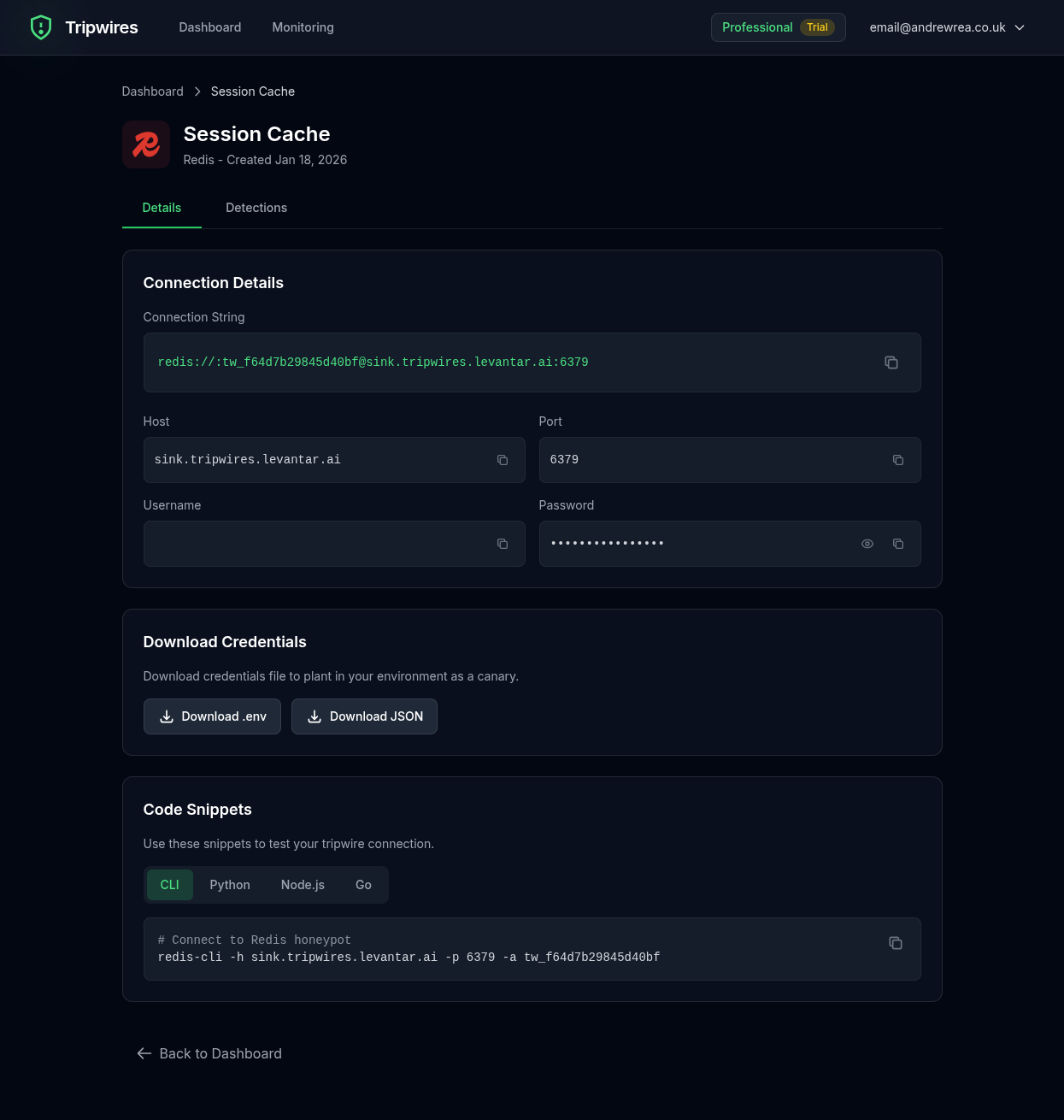 Redis tripwire details